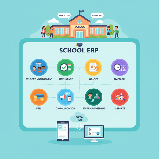 School Management System Illustration